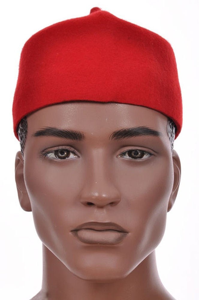 Ibo / Igbo African Traditional Chief Oga Native Kufi Cap – Red - Nicky ...