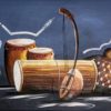 Folk Sounds of Nigeria Oil Painting on Canvas